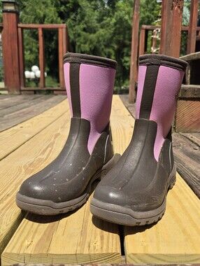 Muck Boot Women's Breezy Mid-Height, Pink, Brown  Boots, Sz 5